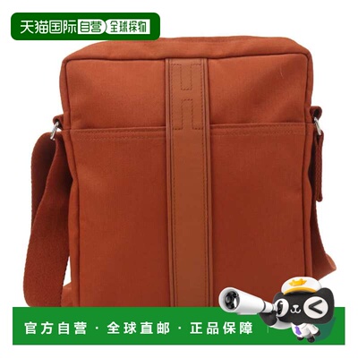 自营Hermes Toile Chevron Shoulder Bag (Pre-Owned) - orange