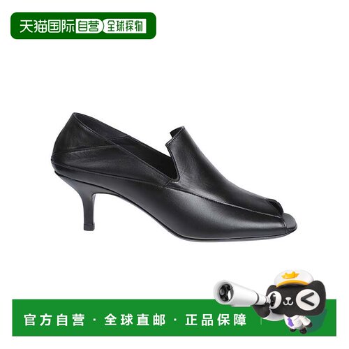 自营iroDoll Black Leather Kitten Heel Pumps - black 美国奥莱