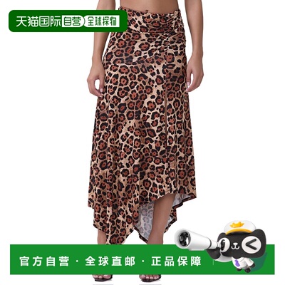 自营AFRM Mattie Side Ruched Slit Skirt - brown 美国奥莱直发