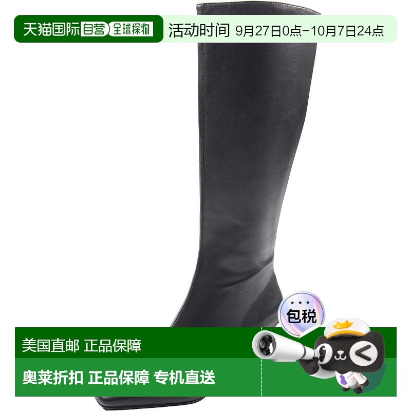 自营 kurt geiger londonKensington女式纯色及膝长靴-黑色 美国