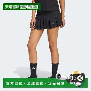 自营女士adidas季节性必需品Colorpop短裙，带内绑腿-黑色/灰白色