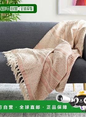 自营 Safavieh Becks 流苏披肩 - 铜色 / 米色 美国奥莱直发