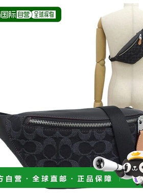 自营 Coach 男士腰包 黑色 WARREN MINI SIG DENI CO918SVBK COAC