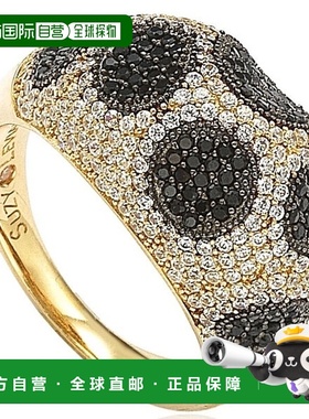 自营 Suzy Levian 纯银密钉方晶锆石戒指 - 黄色 美国奥莱直发