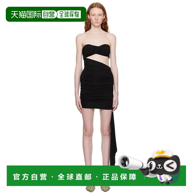 1h可退 香港直邮潮奢 Off-white 女士 黑色 Strapless 连衣裙 OWD
