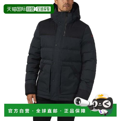自营Pajar 男士 Locarno 混合媒体轻质夹克，带可拆卸兜帽 - 黑色