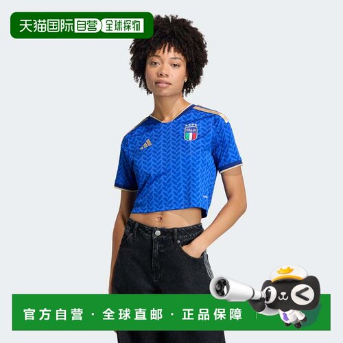 自营Women's adidas Italy 26 Home Cropped Jersey - bold blue