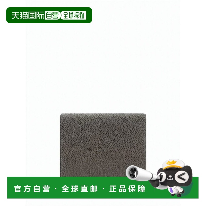 自营thom browneCompact Bifold Wallet In Textured Cowhide Lea