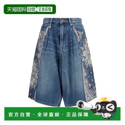 自营R13 Cotton Bermuda Women's Shorts - blue 美国奥莱直发
