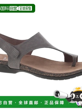 自营 Dansko Reece Thong女式美式5.5-6石材抛光皮革凉鞋RHS2976-