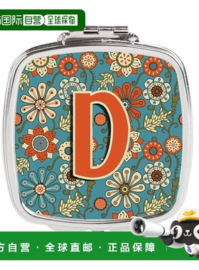 自营 Carolines Treasures CJ2012-DSCM 字母 D 花复古蓝色正品