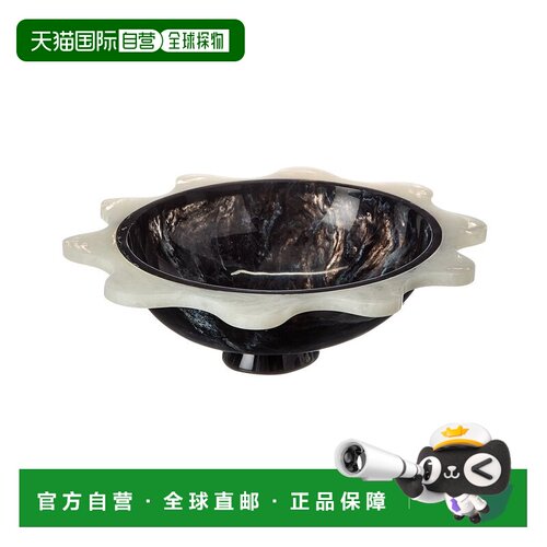 自营Jonathan Adler Mustique波纹碗-黑色 美国奥莱直发
