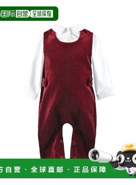 自营Carriage Boutique 2pc Romper & Shirt Set - red 美国奥莱