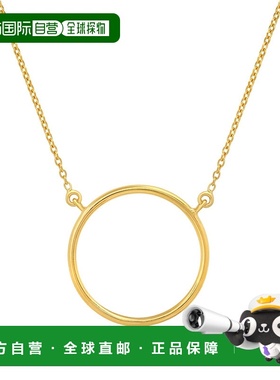 自营 max + stone18K 黄金镀纯银纯银圆形永恒项链 美国奥莱直发