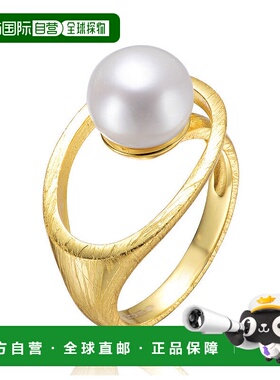 自营 geneviveSterling Silver 14K Gold Plated with Genuine Fr