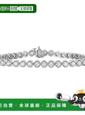 自营 vir jewels4 克拉 IGI 认证 SI1-SI2 净度钻石手链 14K 白金