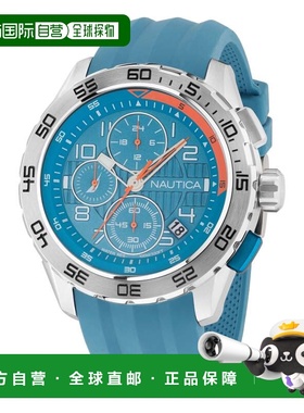 自营Nautica Nst 101 Recycled Silicone Chronograph Watch - as