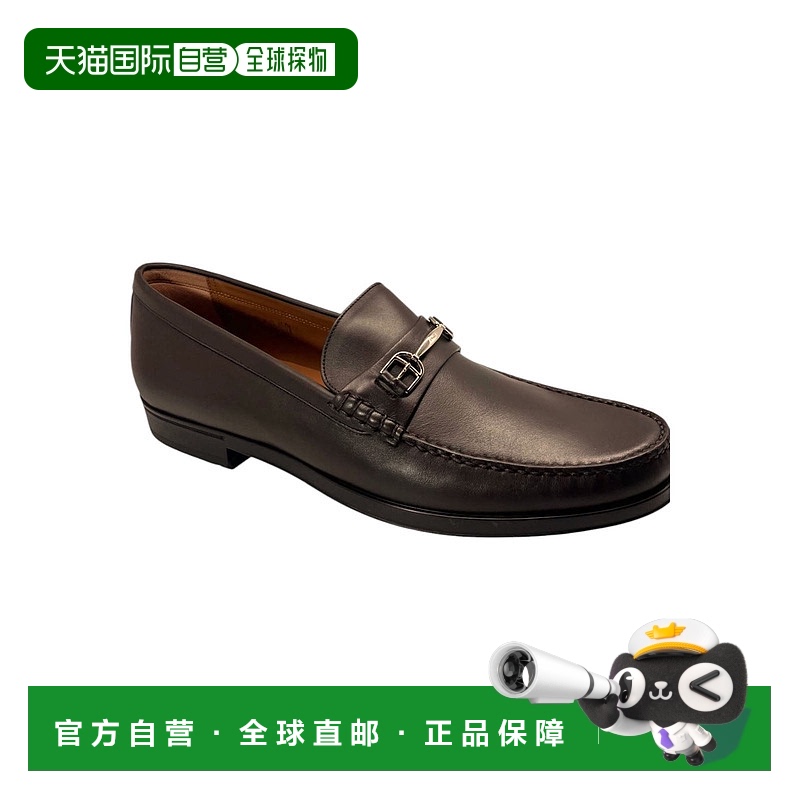 自营 Bally Simpler 6230242 男士巧克力色小牛皮纯色皮革乐福鞋