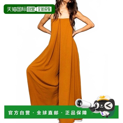 自营bucketlistStrapless Flowy Jumpsuit In Caramel - caramel