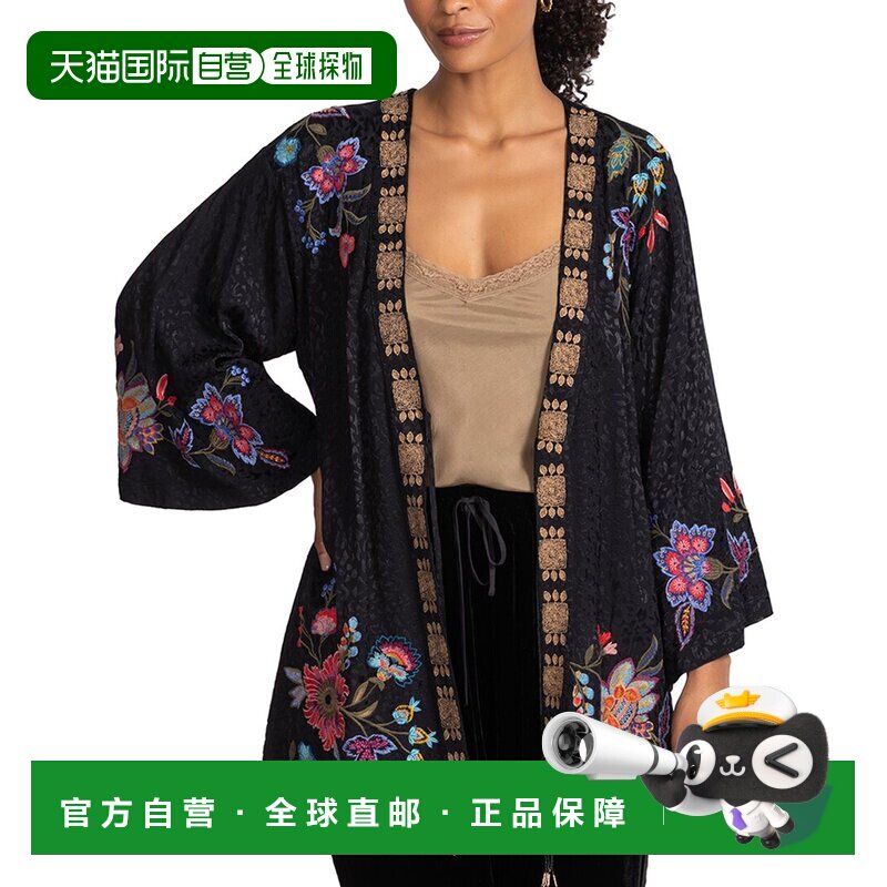 自营Johnny Was Noire Kimono - Black 奥莱直发美国开衫外套