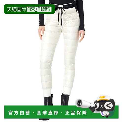 自营Holden Hybrid Puffer Down Joggers女士白色弹力抽绳腰部JZZ