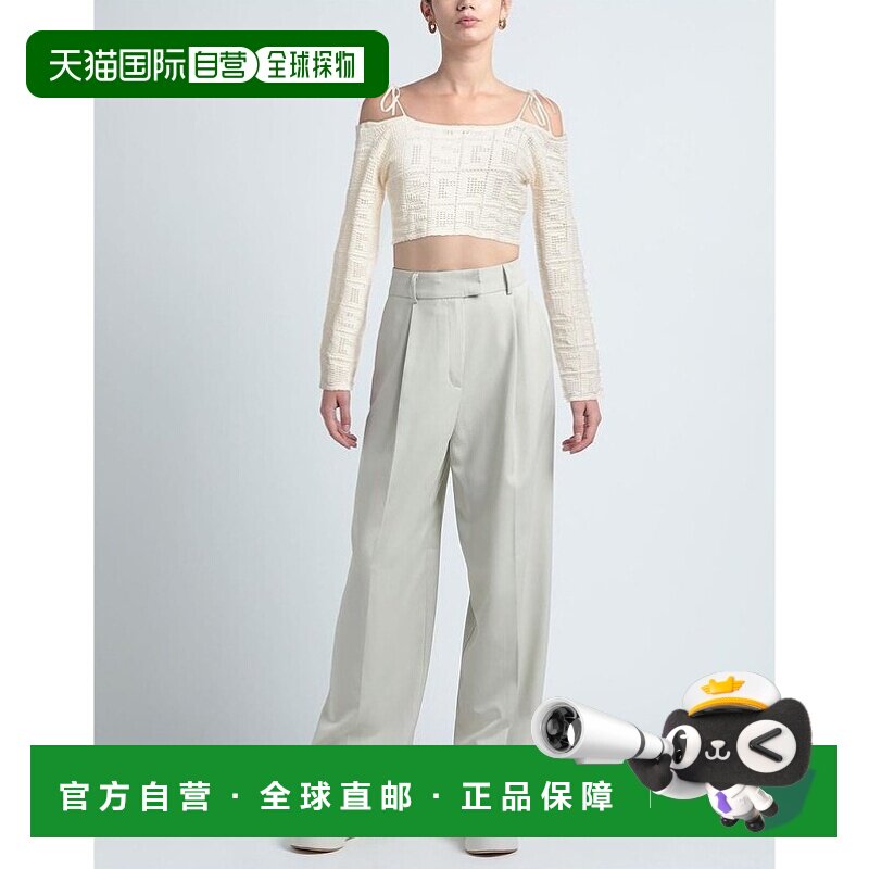 1h可退 【美国直邮】GCDS 女士毛衣 50 棉 50 腈纶 深领口 长袖