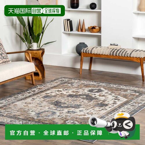 自营nuLOOM Sian Persian Vintage Medallion 小地毯 - 米色 美国