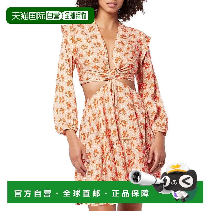 自营Joie Maeve迷你连衣裙女式多色扭曲前胸A字型SGN1593-多色 美