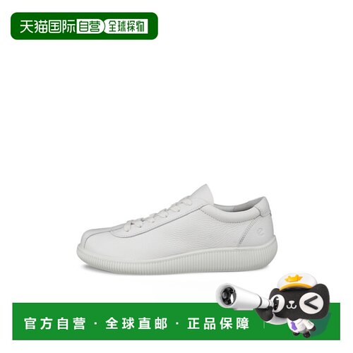 加拿大直邮ECCO® Soft Zero 女士皮革运动鞋爱步厚底女鞋休闲鞋