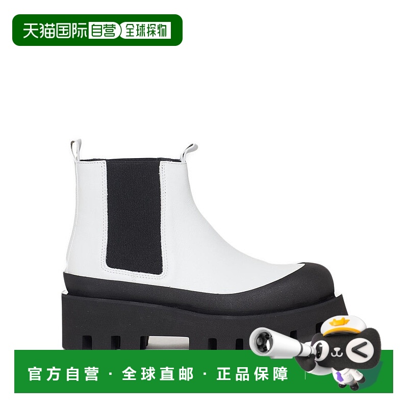 自营paloma barceloWhite Leather Chelsea Boots With Ultramode