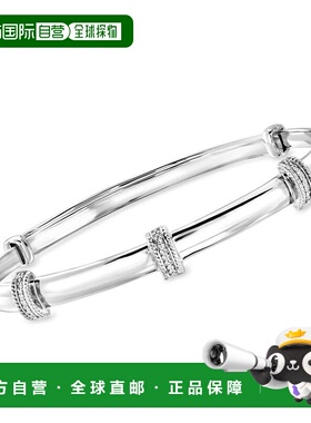 自营Ross-Simons Diamond-Accented Bangle Bracelet in Sterling