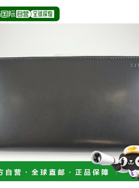 自营 Bally Tallen 男士 6218189 黑色皮革拉链长款钱包 - 多色