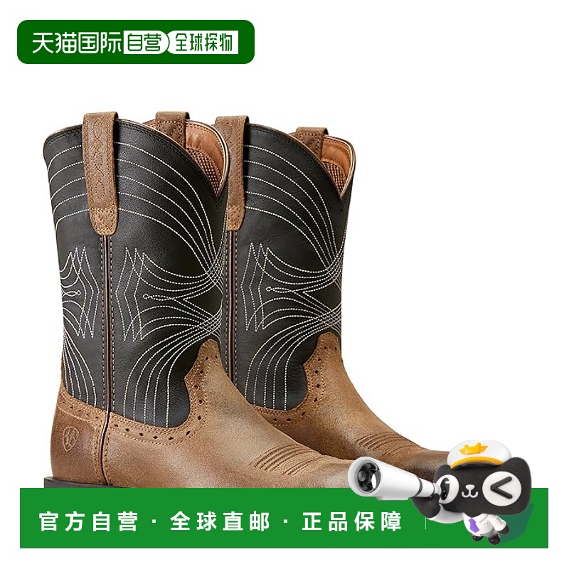 1h可退 香港直邮潮奢 ariat 男士 Wide 运动方头西部风格靴子户外