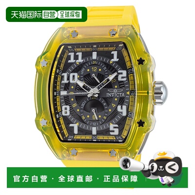 自营Invicta Men's Racing 48.5mm Yellow Quartz Watch - yellow