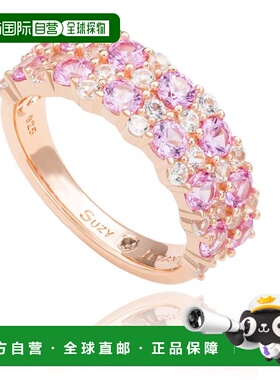 自营Suzy Levian Rose Sterling Silver Natural Pink Sapphire a