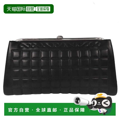 自营Chanel Square Stitch Frame Clutch Quilted Lambskin Leath