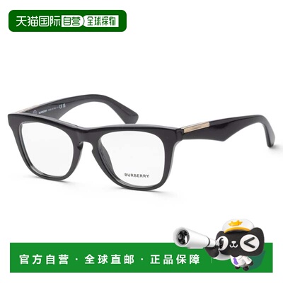 自营Burberry Men's 51mm Black Opticals - black 美国奥莱直发