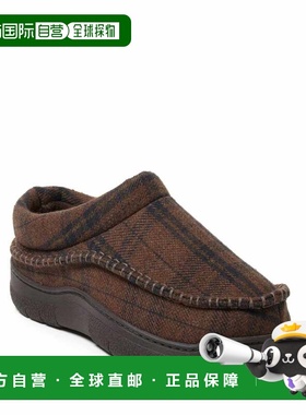 自营Dearfoams Men's Thompson Plaid Moccasin Toe Clog House S