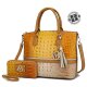 collection秋季 鳄鱼皮手提包配钱包 自营mia 黄色 美国奥莱