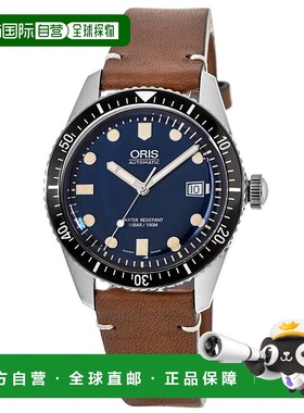 自营Oris Divers Sixty-Five 蓝色表盘棕色皮革表带男士手表 01 7