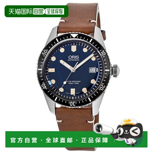自营Oris Divers Sixty-Five 蓝色表盘棕色皮革表带男士手表 01 7