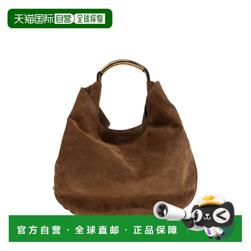 自营moschinoSlouchy Suede-Like Bag - brown 美国奥莱直发