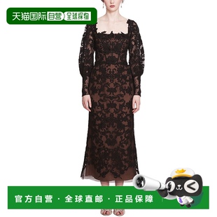 黑色 自营Marchesa 连衣裙 Midi 美国奥莱直发 Notte