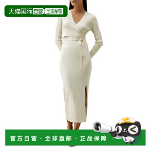 Silk Front Wrap 美国 Dress white Knit 自营lilysilkElegant