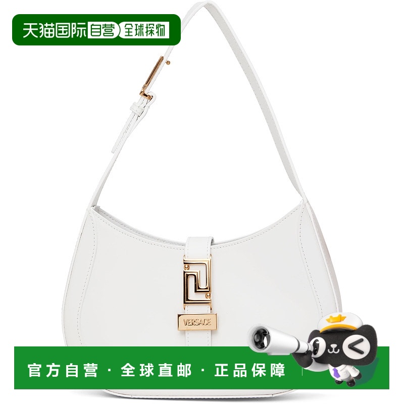 1h可退 香港直邮潮奢 Versace 范思哲 女士 白色小号 Greca Godde