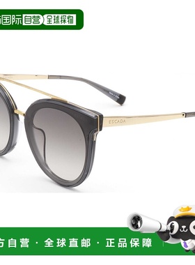 自营 Escada女式64毫米棕色太阳镜-透明深灰色 美国奥莱直发