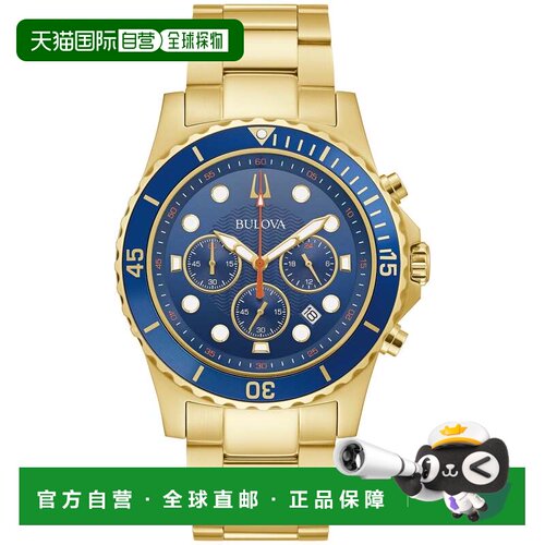 自营Bulova Men's Classic 44mm Quartz Watch - gold 美国奥莱直
