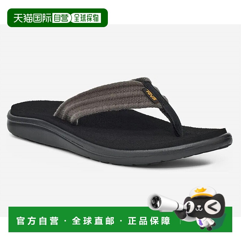 自营 teva男式Voya帆布翻底凉鞋在细雨中 美国奥莱直发拖鞋厚底
