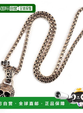 自营 Crucible Los Angeles Blue Stainless Steel 35mm Skull Ne