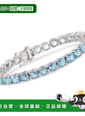 自营 925 纯银 Ross-Simons 天蓝色托帕石网球手链 - 7.25 英寸